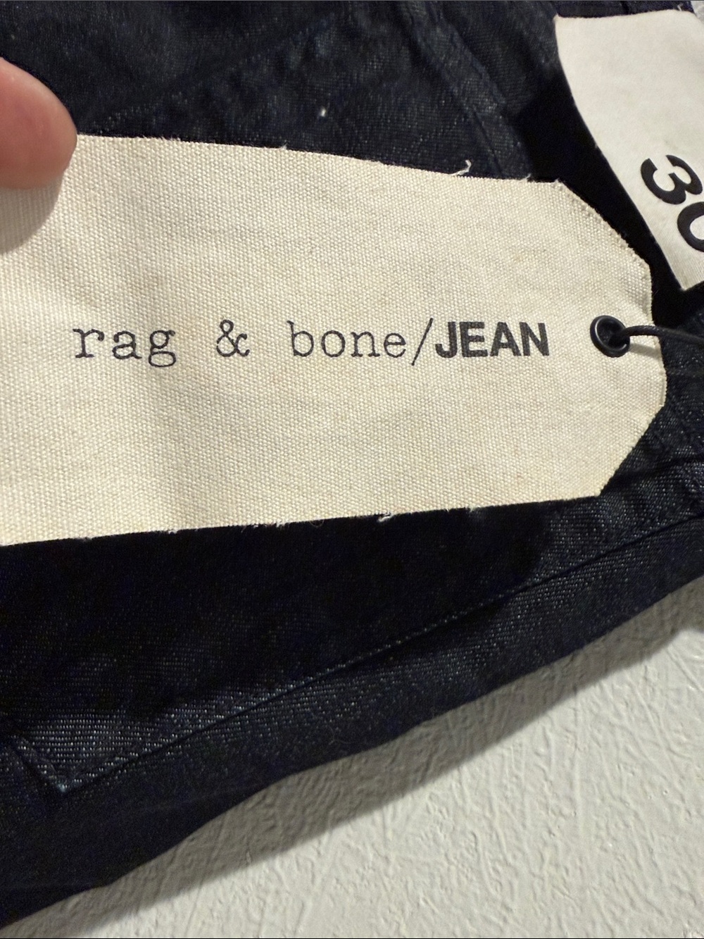Rag & Bone DRE Jeans in Dark Indigo Blue. Waist 17”. Rise 10”. Inseam 30” - Picture 2 of 5